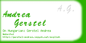 andrea gerstel business card